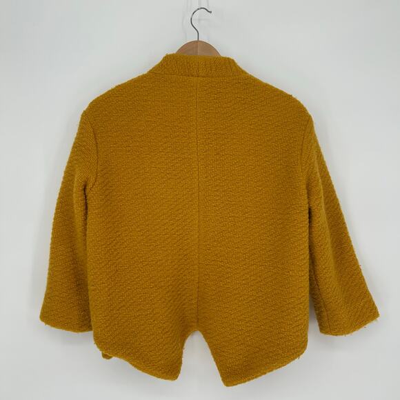 Thakoon Mustard Yellow Alpaca Blend Blazer Jacket Women’s Size 2 Fall Chic - Picture 2 of 6